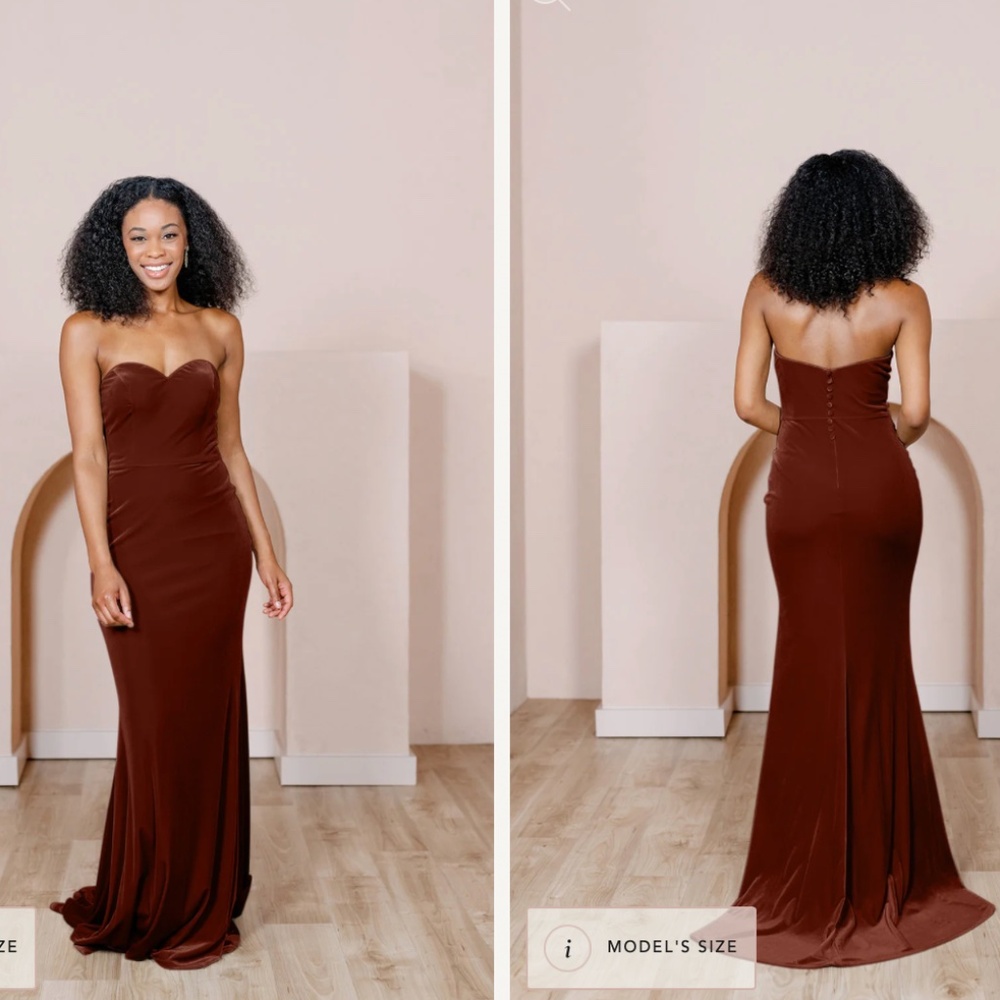 Revelry Quinn Velvet Dress Terracotta